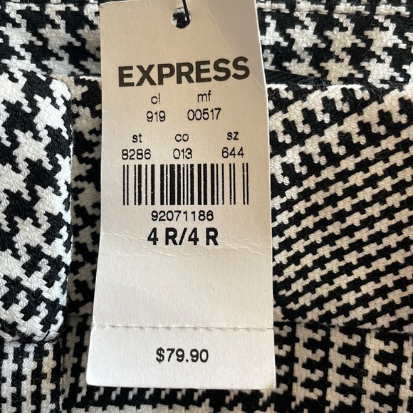 Express Black and White Houndstooth Pants - Picture 6 of 6